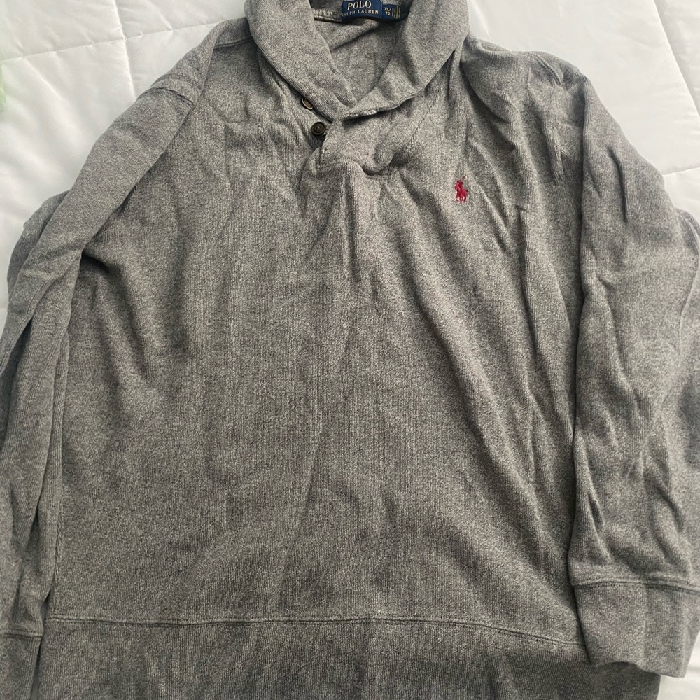 Polo by Ralph Lauren Gray Sweatshirt with Red Logo